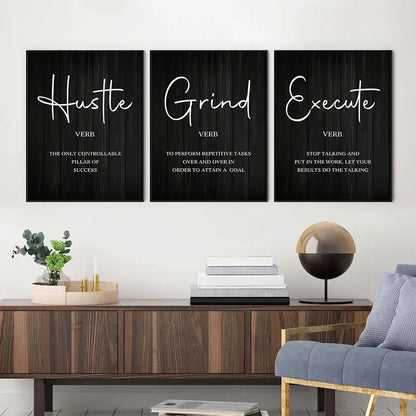 Daily Motivational Quotes Posters Black White Typographic Wall Art Canvas Prints Inspirational Artworks For Home Office Study Room Decor