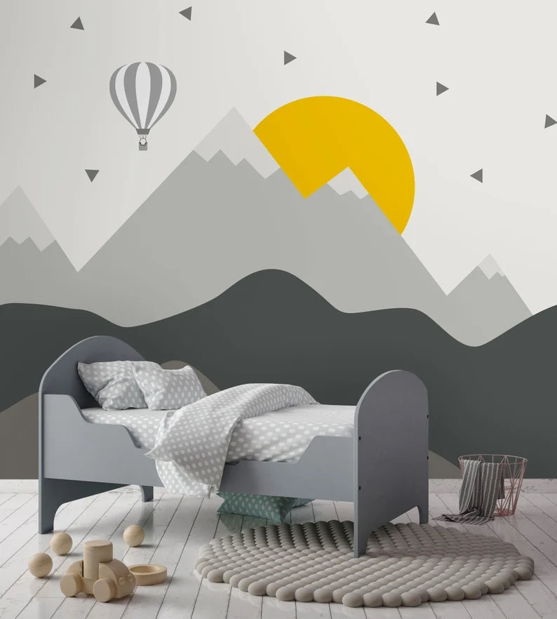 Minimalist Mountain Mural Wallpaper  (SqM)