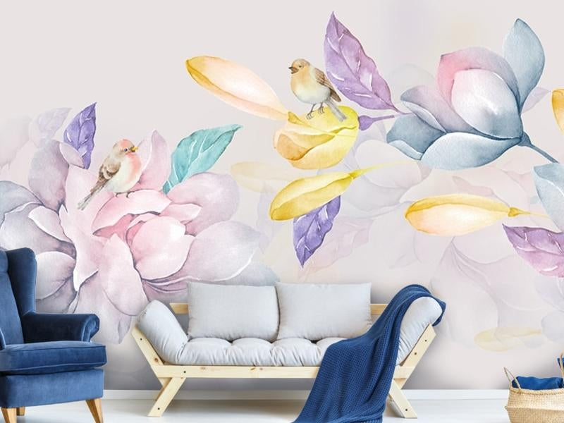 Magnolia Flowers Wall Mural (SqM)