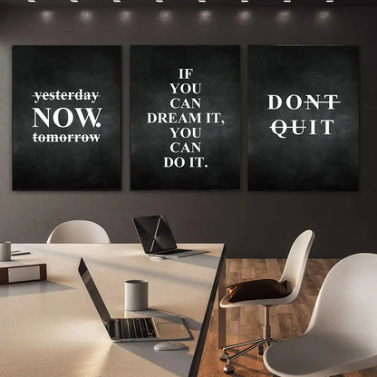 Dream It Do It Motivational Quotes Posters Wall Art Canvas Prints Daily Mantra Quotations Wall Decor For Living Room Bedroom Office Decor