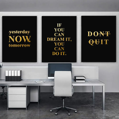 Dream It Do It Motivational Quotes Posters Wall Art Canvas Prints Daily Mantra Quotations Wall Decor For Living Room Bedroom Office Decor