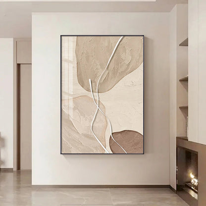 Earthy Tones Nordic Zen Stones Wall Art Canvas Prints For Modern Apartment Living Room Bedroom Art For Contemporary Interiors