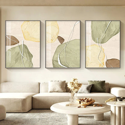 Earthy Tones Nordic Zen Stones Wall Art Canvas Prints For Modern Apartment Living Room Bedroom Art For Contemporary Interiors