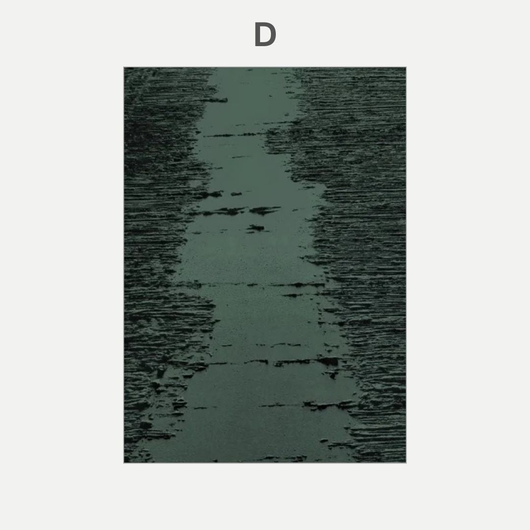 Emerald Abstract 3D Effect Line Wabi Sabi Wall Art Canvas Print For Modern Nordic Living Room Bedroom Wall Decor