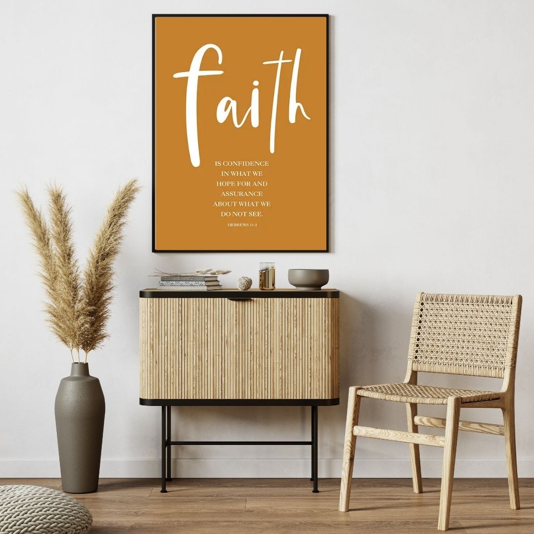 Faith Hope Love Hebrews 11 Jeremiah 29 John 316 Wall Art Canvas Print Bible Quotes Wall Art Poster
