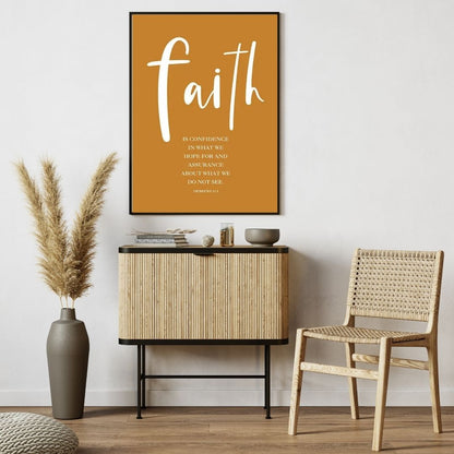 Faith Hope Love Hebrews 11 Jeremiah 29 John 316 Wall Art Canvas Print Bible Quotes Wall Art Poster