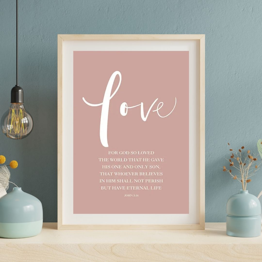 Faith Hope Love Hebrews 11 Jeremiah 29 John 316 Wall Art Canvas Print Bible Quotes Wall Art Poster