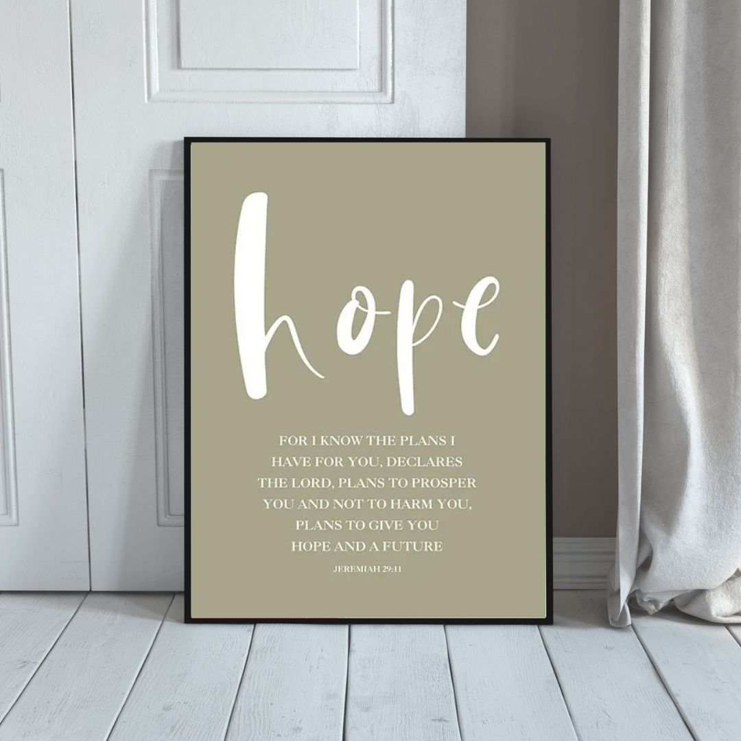 Faith Hope Love Hebrews 11 Jeremiah 29 John 316 Wall Art Canvas Print Bible Quotes Wall Art Poster