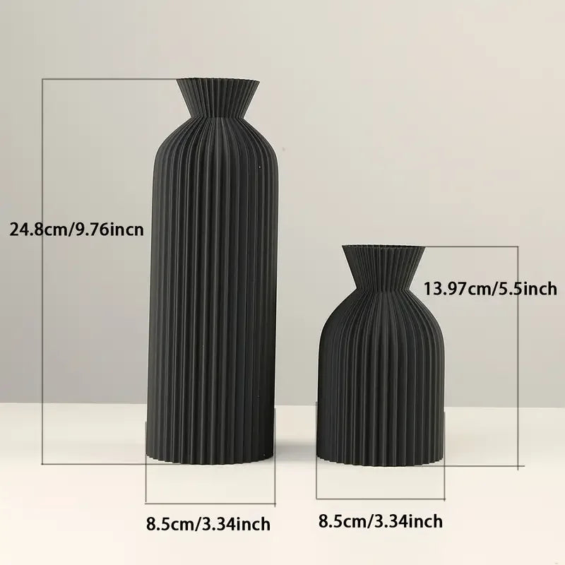 Fluted Nordic Style Vases Modern Decorative Vase Table Decoration For Dining Room Kitchen Coffee Table Ornaments Scandinavian Home Decor