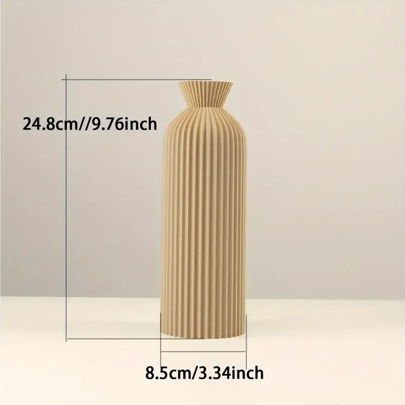 Fluted Nordic Style Vases Modern Decorative Vase Table Decoration For Dining Room Kitchen Coffee Table Ornaments Scandinavian Home Decor