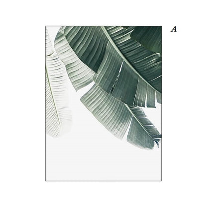 Green Tropical Leaves Quote Canvas Prints Nordic Minimalist Wall Art Botanical Inspirational Poster For Scandinavian Modern Living Room Wall Décor