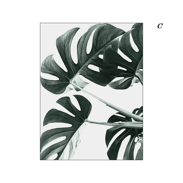 Green Tropical Leaves Quote Canvas Prints Nordic Minimalist Wall Art Botanical Inspirational Poster For Scandinavian Modern Living Room Wall Décor