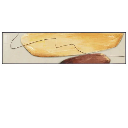 Contemporary Color Shape & Line Abstract Wall Art Canvas Prints Wide Format Poster For Bedroom Above The Bed Art