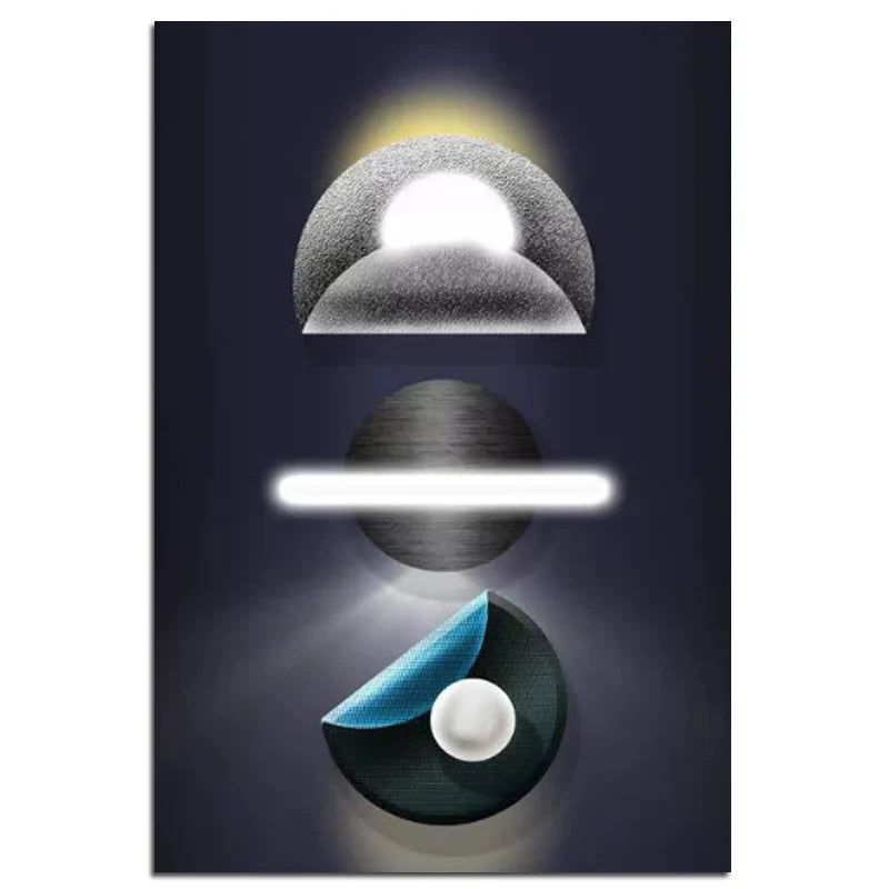 Abstract Futuristic Modern Aesthetics Wall Art Canvas Prints Pictures For Modern Loft Living Room Home Office Wall Decor