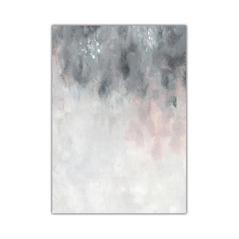 Abstract Shades Of Pink Gray Minimalist Wall Art Canvas Prints For Modern Living Room Wall Decor