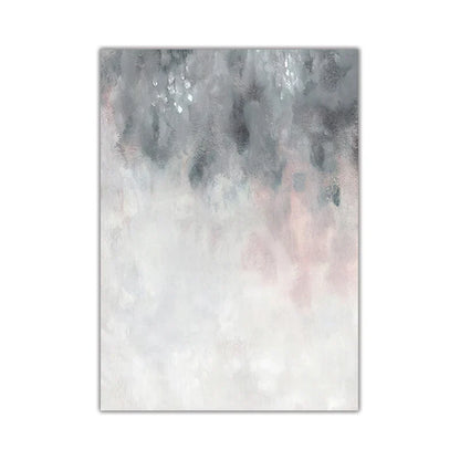 Abstract Shades Of Pink Gray Minimalist Wall Art Canvas Prints For Modern Living Room Wall Decor