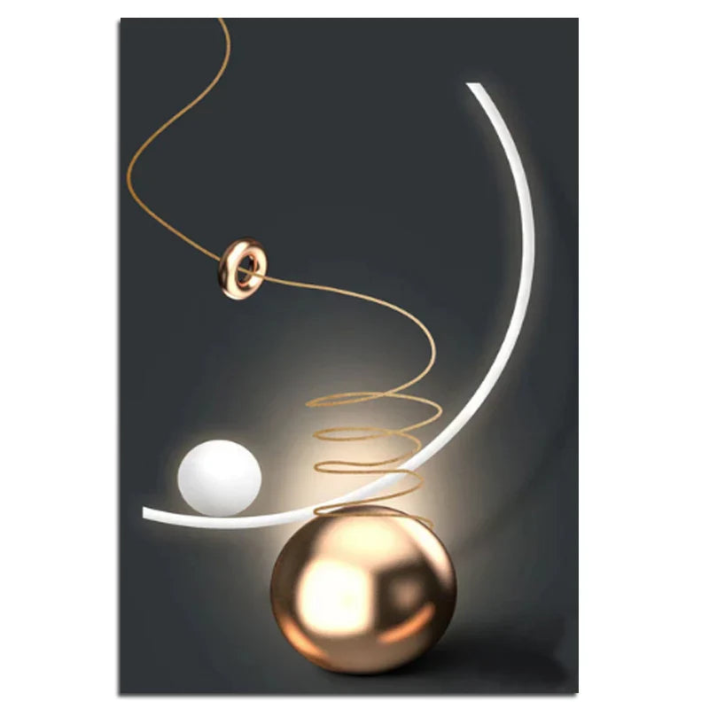 Abstract Futuristic Modern Aesthetics Wall Art Canvas Prints Pictures For Modern Loft Living Room Home Office Wall Decor