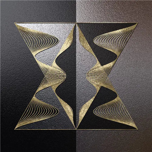 Black Golden Spherical Abstract Geometric Wall Art Canvas Prints Modern Aesthetics Square Format Poster For Living Room Home Office Decor