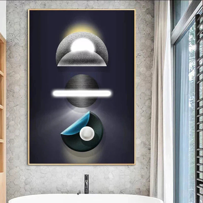 Abstract Futuristic Modern Aesthetics Wall Art Canvas Prints Pictures For Modern Loft Living Room Home Office Wall Decor