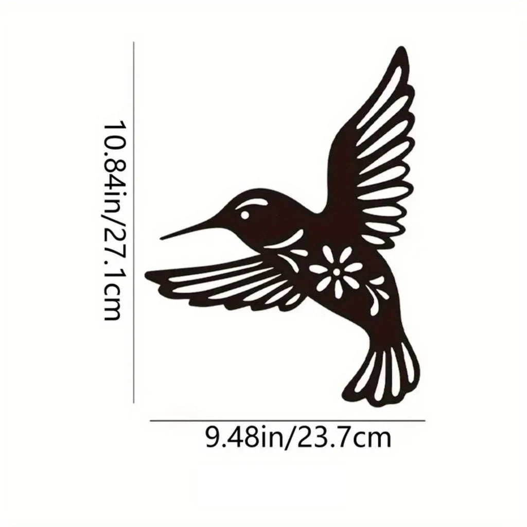 Hummingbird Metal Wall Art 3D Sculptured Iron Craft Wall Decoration For Living Room Dining Room Home Decor