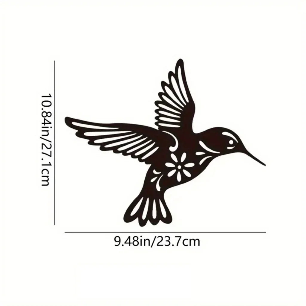 Hummingbird Metal Wall Art 3D Sculptured Iron Craft Wall Decoration For Living Room Dining Room Home Decor
