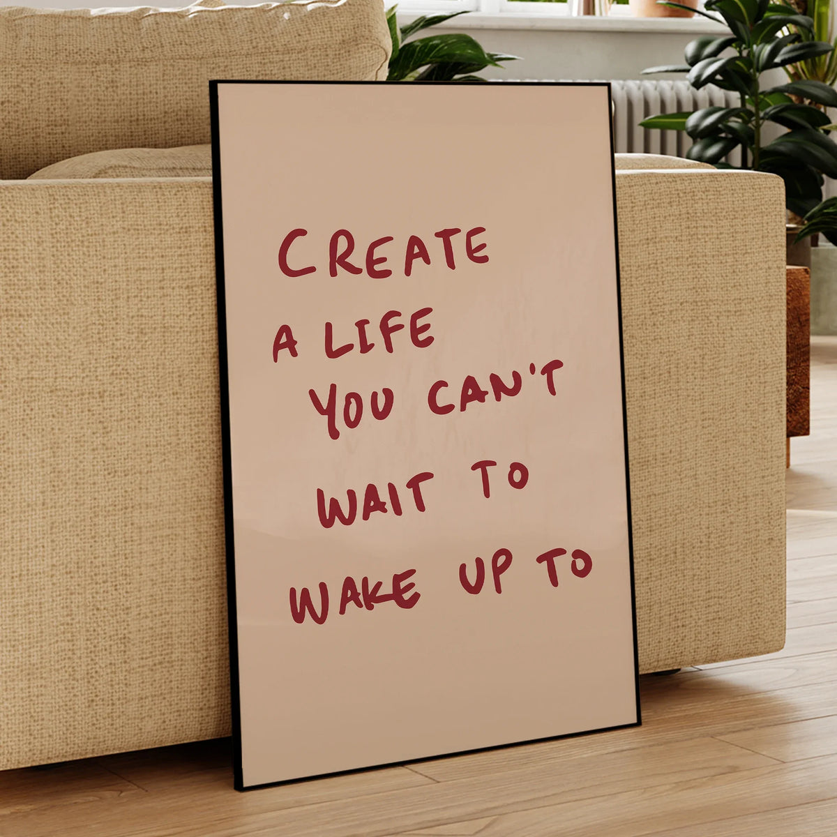 Inspirational Motivational Quote Wall Art Canvas Print Modern Typographic Poster For Living Room Bedroom Art Decor