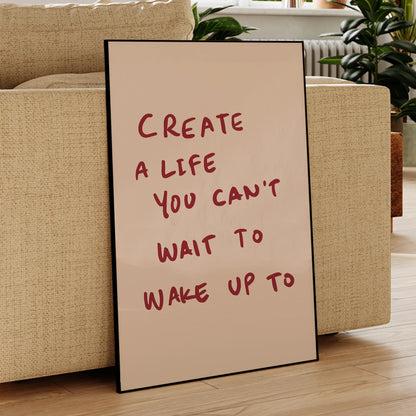Inspirational Motivational Quote Wall Art Canvas Print Modern Typographic Poster For Living Room Bedroom Art Decor