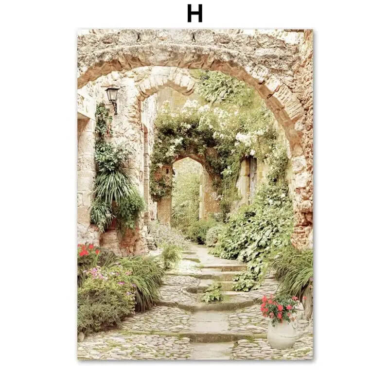 Italy Tuscany Rustic Town Landscape Canvas Prints Wall Art For Countryside Living Room Bedroom Home Décor