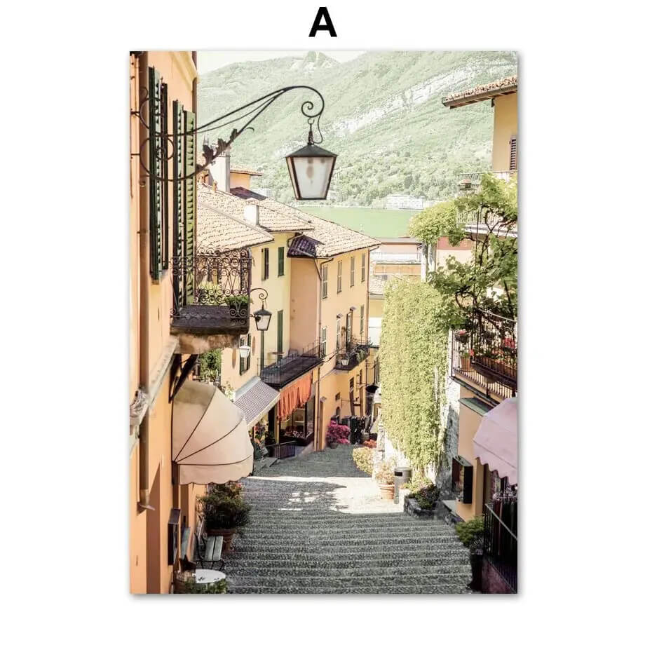 Italy Tuscany Rustic Town Landscape Canvas Prints Wall Art For Countryside Living Room Bedroom Home Décor