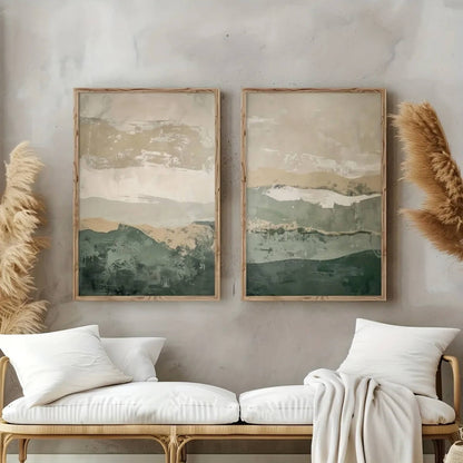 Japanese Abstract Mountains Wabi Sabi Wall Art Canvas Prints Set Poster For Modern Living Room Bedroom Zen Wall Decor