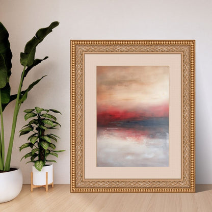 Japandi Abstract Landscape Wall Art Canvas Print For Modern Living Room Bedroom Zen Wall Decor