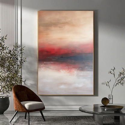 Japandi Abstract Landscape Wall Art Canvas Print For Modern Living Room Bedroom Zen Wall Decor