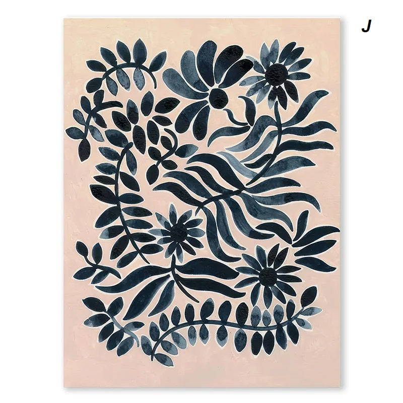 Japanese Style Floral Vase Woman Wall Art Canvas Print For Rustic Living Room Dining Room Décor