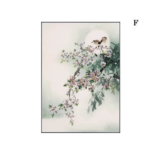 Japanese Traditional Landscape Canvas Prints Fine Art Floral Minimalist Wall Art Botanical Pictures For Home Living Room Bedroom Wall Décor