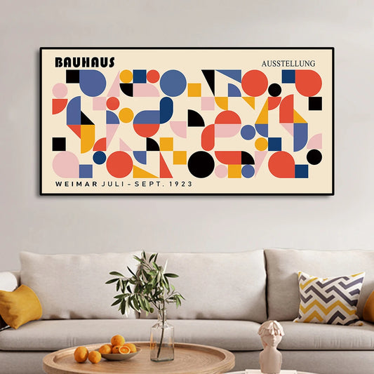 Large Matisse Bauhaus Geometric Leaves Exhibition Canvas Prints Wall Art Colorful Large Poster For Modern Living Room Wall Decor
