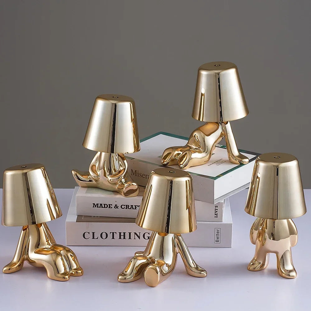 Little Golden Man Table Nordic Lamp