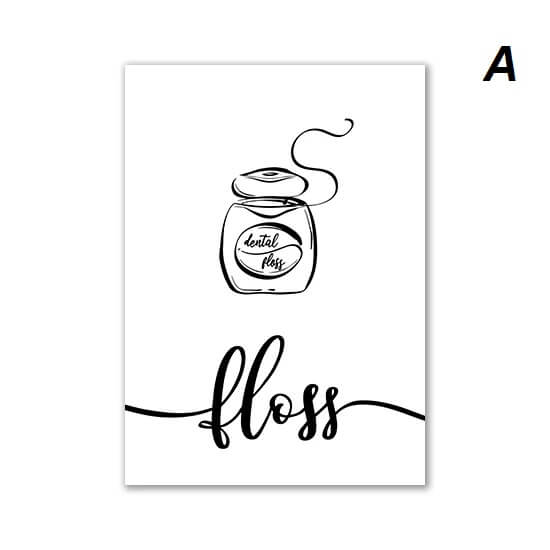 Minimalist Black White Laundry Icons Canvas Prints Wall Art Nordic Pictures For Bathroom Wall Décor