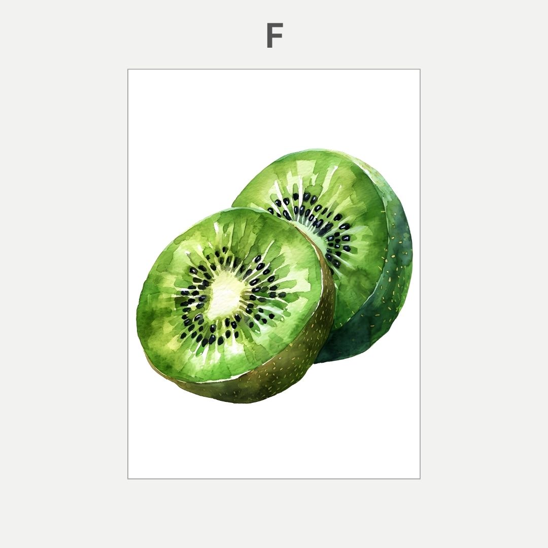 Two halves of a kiwi fruit on a white background
