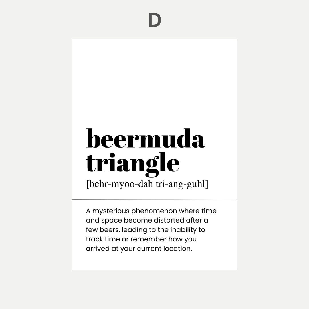 Definition of 'Bermuda Triangle' with humorous explanation on a white background