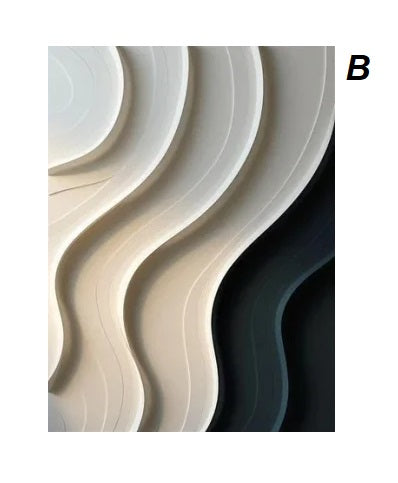 Minimalist White Abstract 3D Effect Wall Art Canvas Print Nordic Geometric Poster For Modern Living Room Office Décor