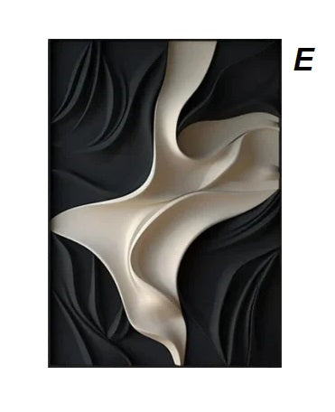 Minimalist White Abstract 3D Effect Wall Art Canvas Print Nordic Geometric Poster For Modern Living Room Office Décor