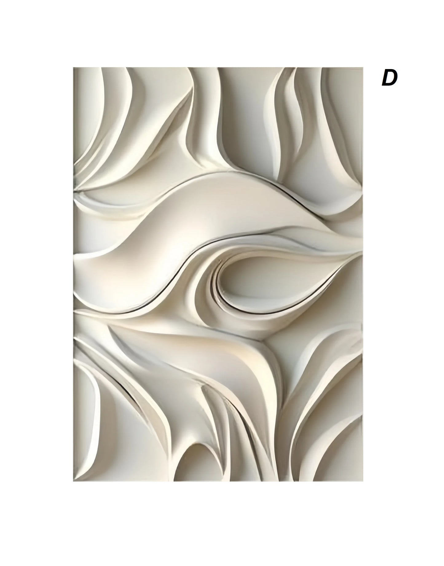 Minimalist White Abstract 3D Effect Wall Art Canvas Print Nordic Geometric Poster For Modern Living Room Office Décor