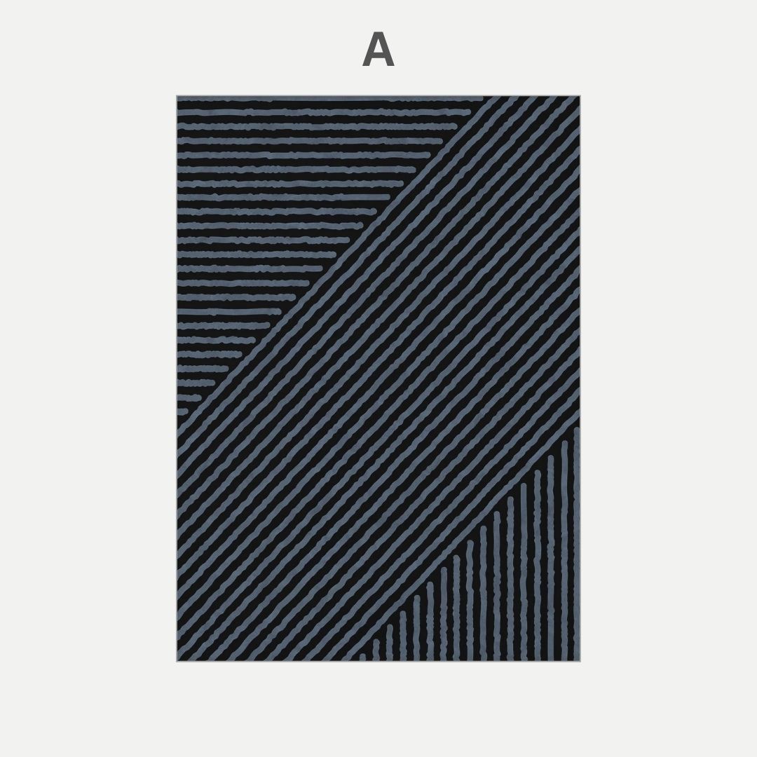 Modern Abstract Black White Beige Geometric Wall Art Canvas Prints For Nordic Living Room Wall Decor