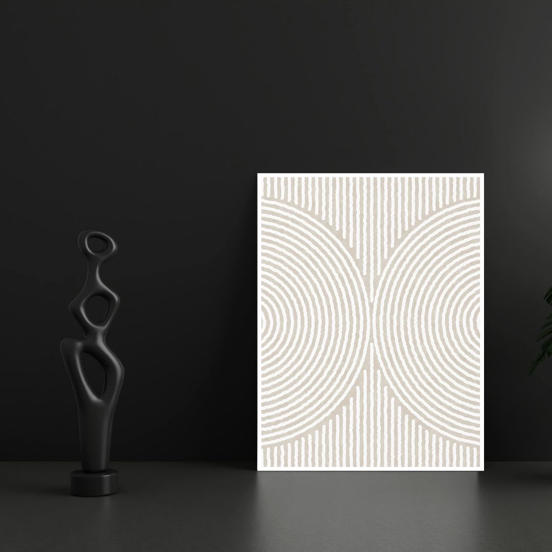 Modern Abstract Black White Beige Geometric Wall Art Canvas Prints For Nordic Living Room Wall Decor