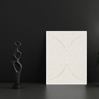 Modern Abstract Black White Beige Geometric Wall Art Canvas Prints For Nordic Living Room Wall Decor