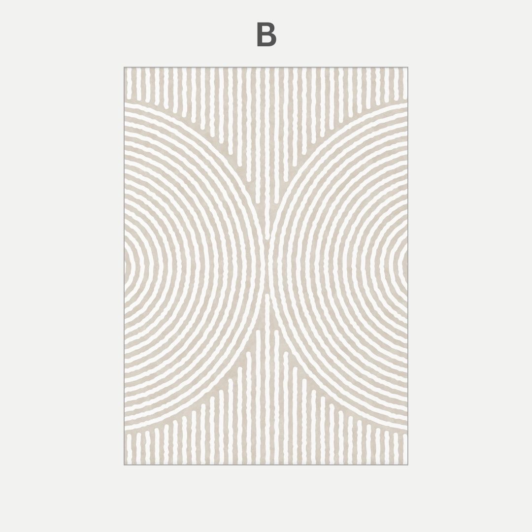 Modern Abstract Black White Beige Geometric Wall Art Canvas Prints For Nordic Living Room Wall Decor