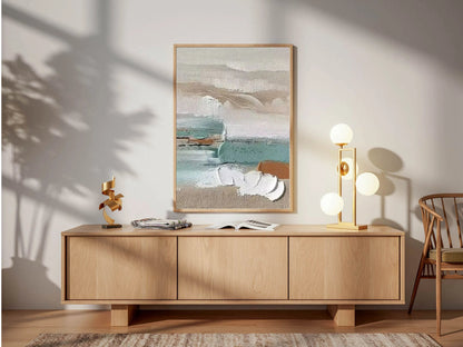 Modern Abstract Hand Painted Wall Art Artwork | Large Format Painting For Contemporary Living Room Hall Wall Decor Unique Wall Art Hand Painted On Canvas