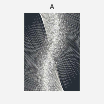 Modern Abstract Luxury Black Gray Metallic Effect Wall Art Canvas Prints Large Poster For Modern Living Room Bedroom Home Decor