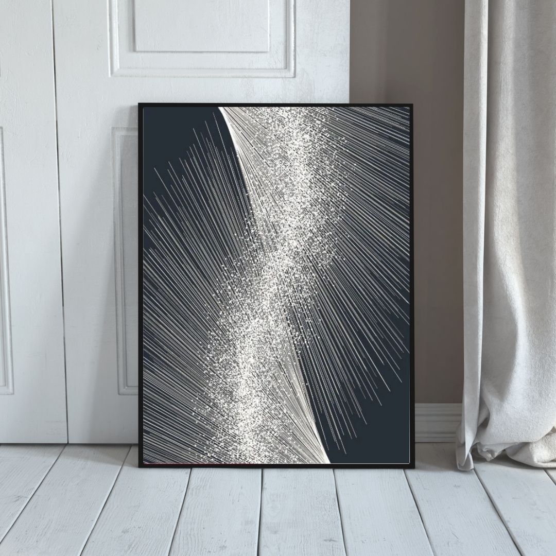 Modern Abstract Luxury Black Gray Metallic Effect Wall Art Canvas Prints Large Poster For Modern Living Room Bedroom Home Decor