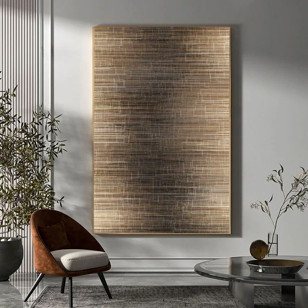 Modern Abstract Luxury Black Gray Metallic Effect Wall Art Canvas Prints Large Poster For Modern Living Room Bedroom Home Decor